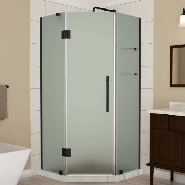 Aston Merrick GS 42'' 42'' W x 72'' H Hinged Frameless Shower Door